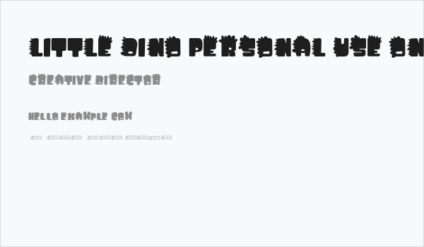 Little Dino PERSONAL USE ONLY! Business Card