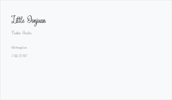 Little Donjuan Business Card