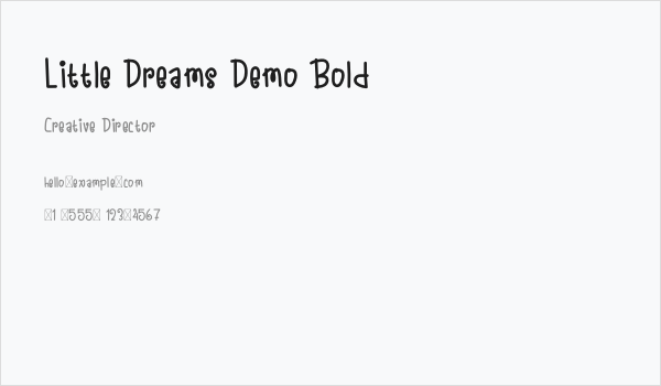 Little Dreams Demo Bold Business Card