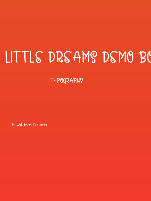 Little Dreams Demo Bold Poster