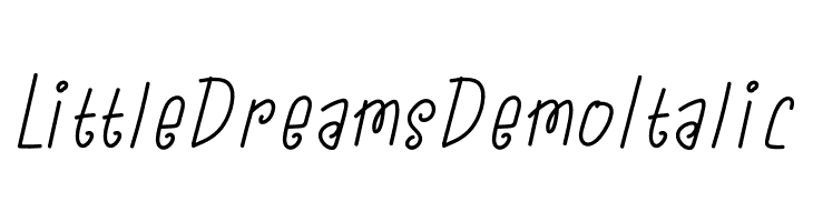 Little Dreams Demo Italic  font caratteri gratis