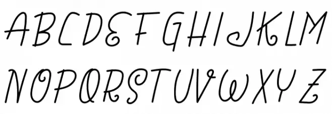 Little Dreams Demo Italic फ़ॉन्ट अपरकेस