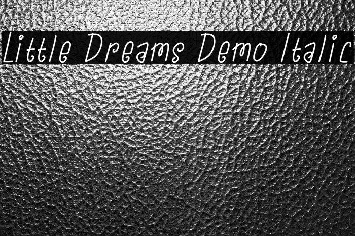 Little Dreams Demo Italic Example 2