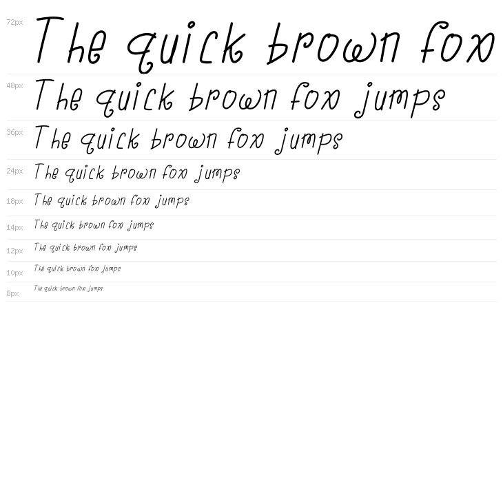 Little Dreams Demo Italic Waterfall