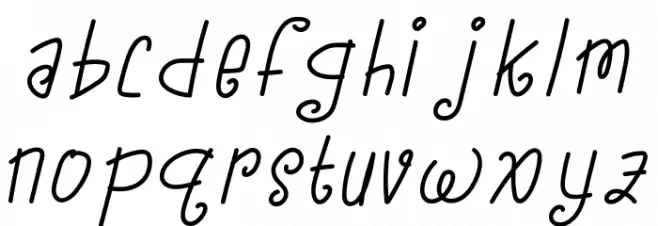 Little Dreams Demo Italic Schriftart Kleinbuchstaben