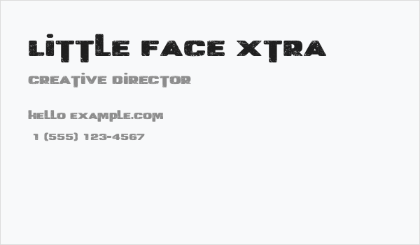 Little Face Xtra Business Card