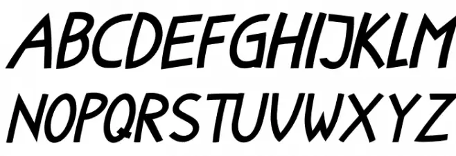 Little Fish Italic Schriftart Groß