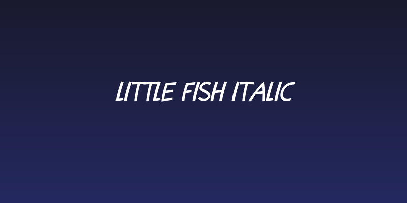 Little Fish Italic Social Header