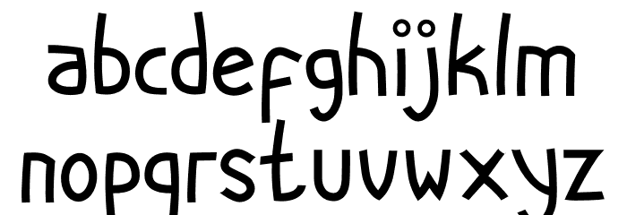 Little Fish Thin Font LOWERCASE