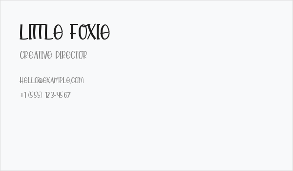 Little Foxie Business Card