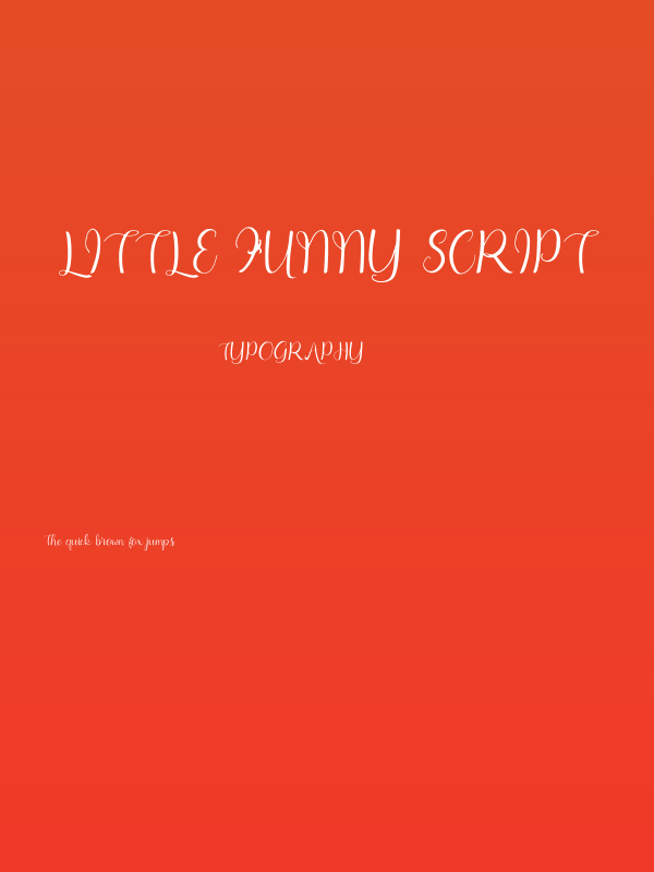 Little Funny Script Poster