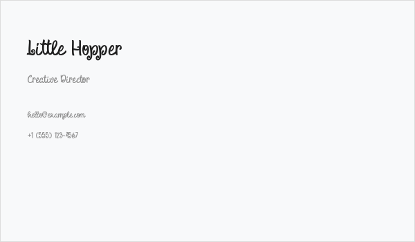 Little Hopper Business Card