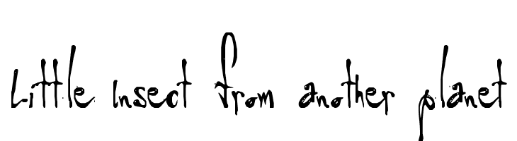 Little Insect from another planet  font caratteri gratis