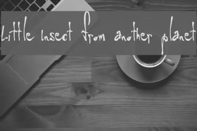 Little Insect from another planet Font examples