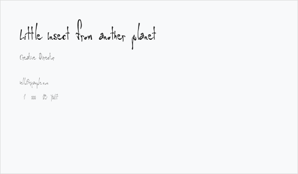 Little Insect from another planet Business Card