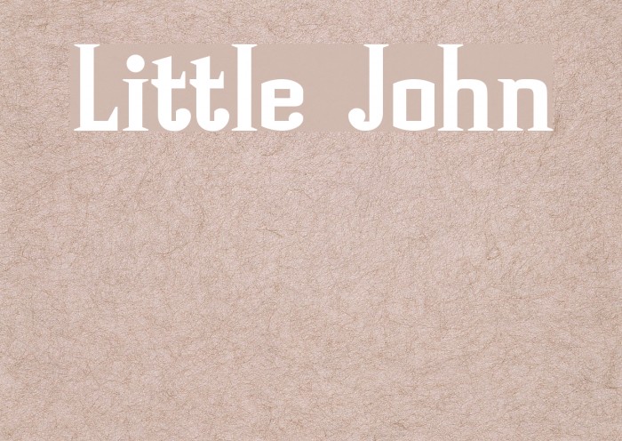 Little John Font examples