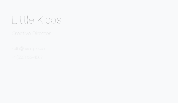Little Kidos Business Card