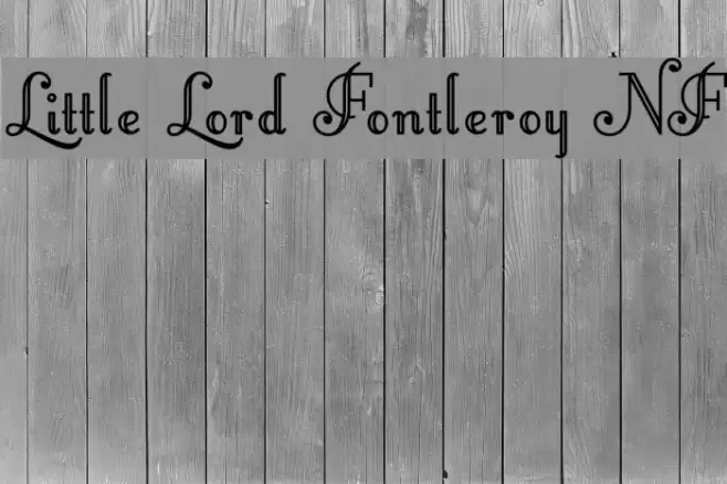 Little Lord Fontleroy NF Font examples
