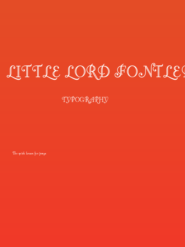 Little Lord Fontleroy NF Poster
