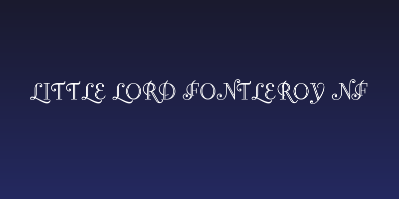 Little Lord Fontleroy NF Social Header