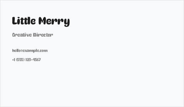 Little Merry Business Card
