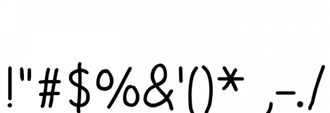 Little Miss Cursive Medium Font OTHER CHARS