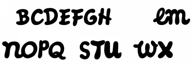Little Miss Cursive Medium Шрифта ВЕРХНИЙ