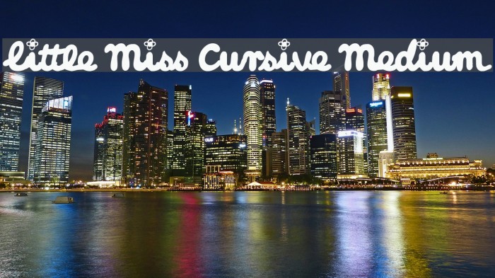 Little Miss Cursive Medium Font examples
