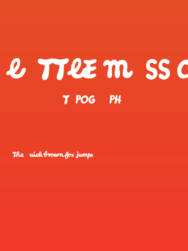 Little Miss Cursive Medium Poster