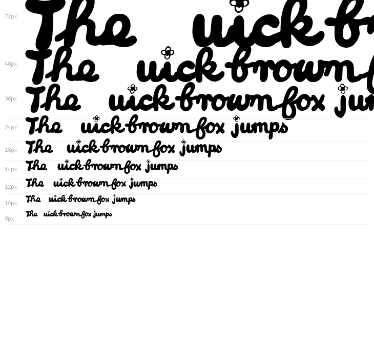 Little Miss Cursive Medium Waterfall