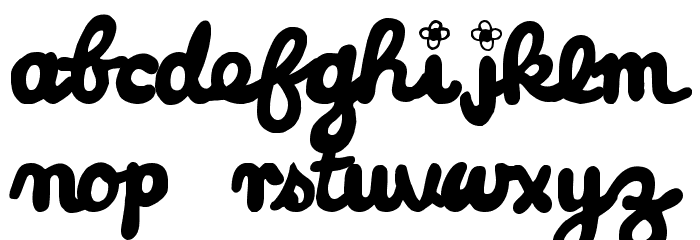 Little Miss Cursive Medium Font LOWERCASE