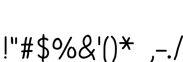 Little Miss Medium Font OTHER CHARS