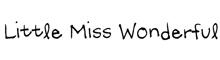 Little Miss Wonderful Font