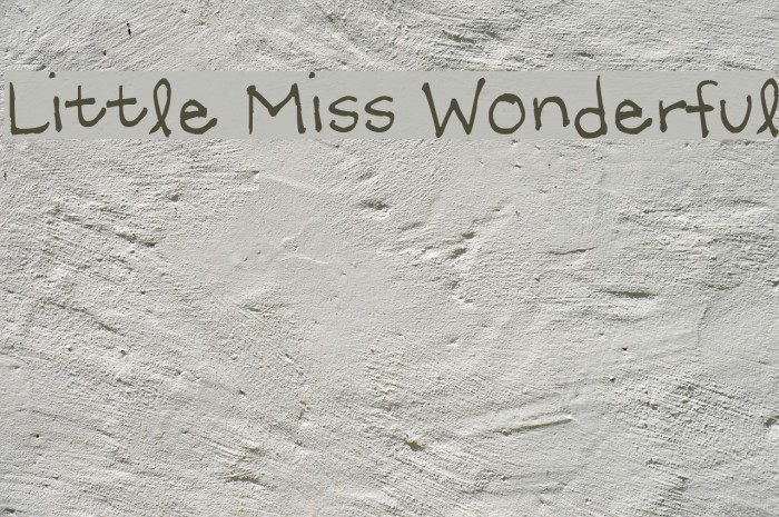 Little Miss Wonderful Font examples