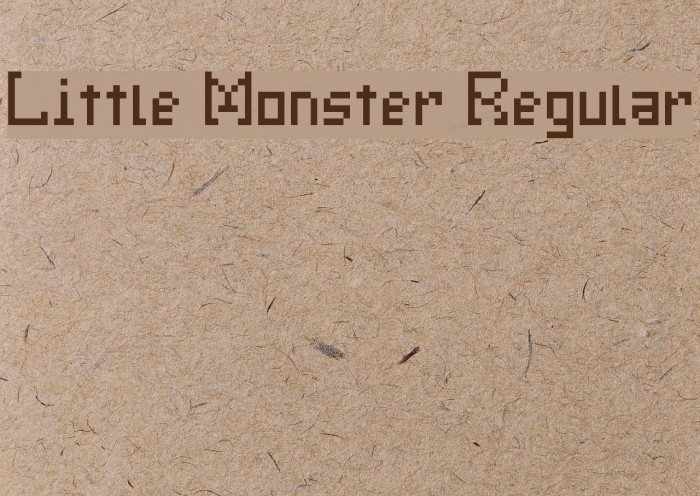 Little Monster Regular Font examples
