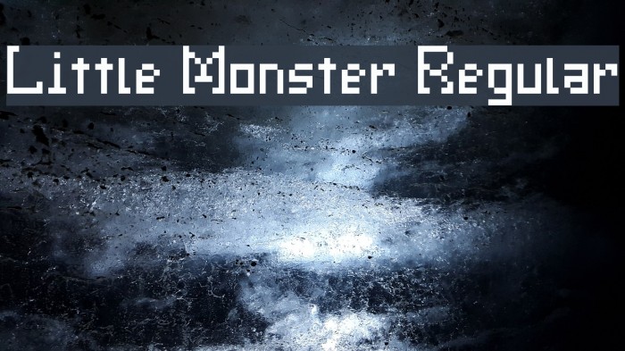 Little Monster Regular Font examples