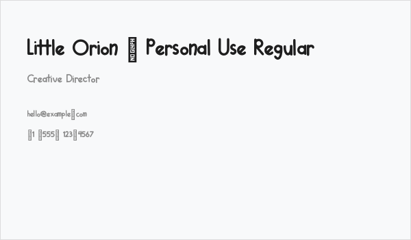 Little Orion - Personal Use Regular Business Card