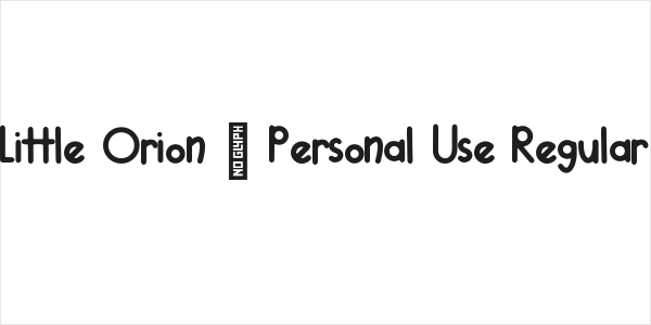 Little Orion - Personal Use Regular Logo