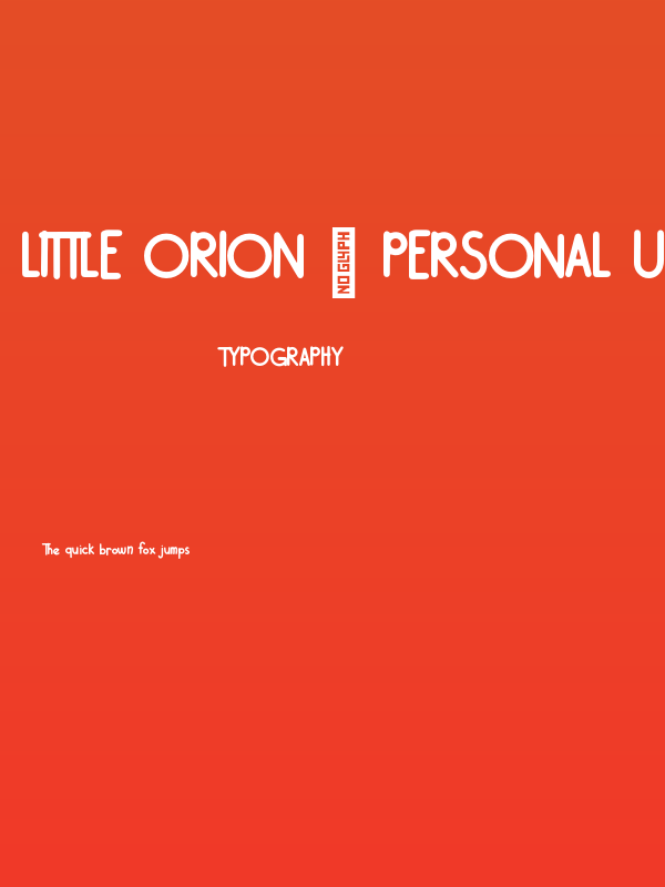Little Orion - Personal Use Regular Poster