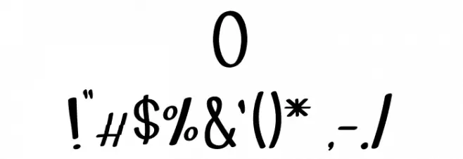 Little Pat Font OTHER CHARS