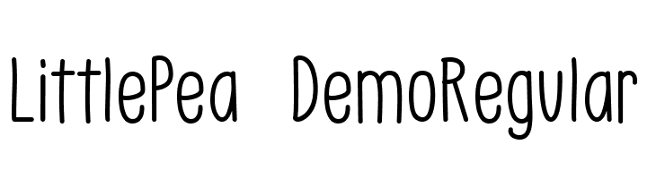 Little Pea - Demo Regular  font caratteri gratis