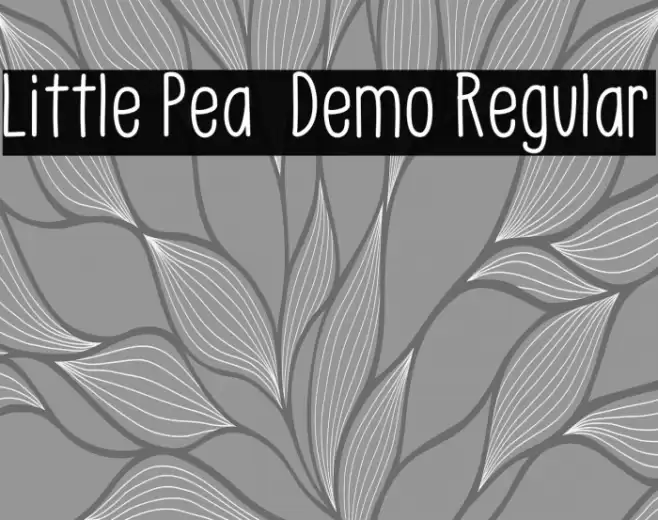 Little Pea - Demo Regular Font examples