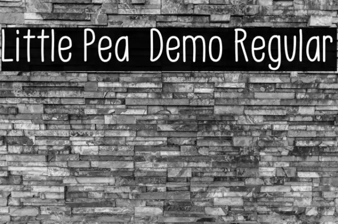 Little Pea - Demo Regular Font examples