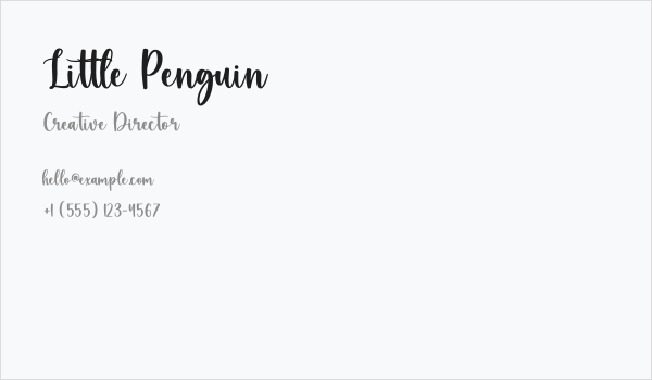 Little Penguin Business Card