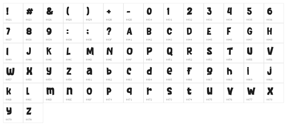 Little Queen Regular Character Map