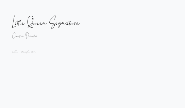 Little Queen Signature Business Card