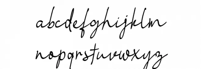 Little Queen Signature Caratteri MINUSCOLO