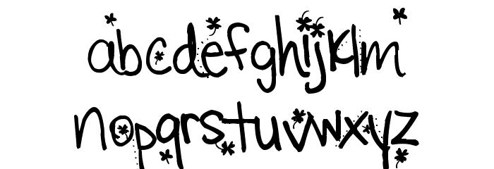 Little Ryan O Lucky Schriftart Kleinbuchstaben