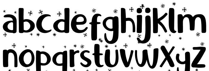 Little Santa Flake Font LOWERCASE