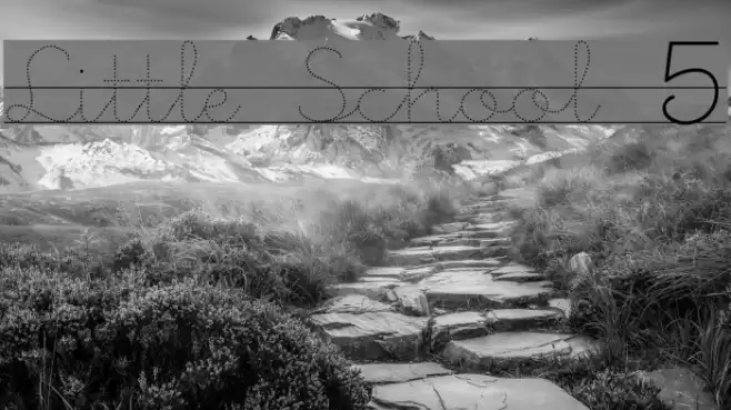 Little School 5 Font examples